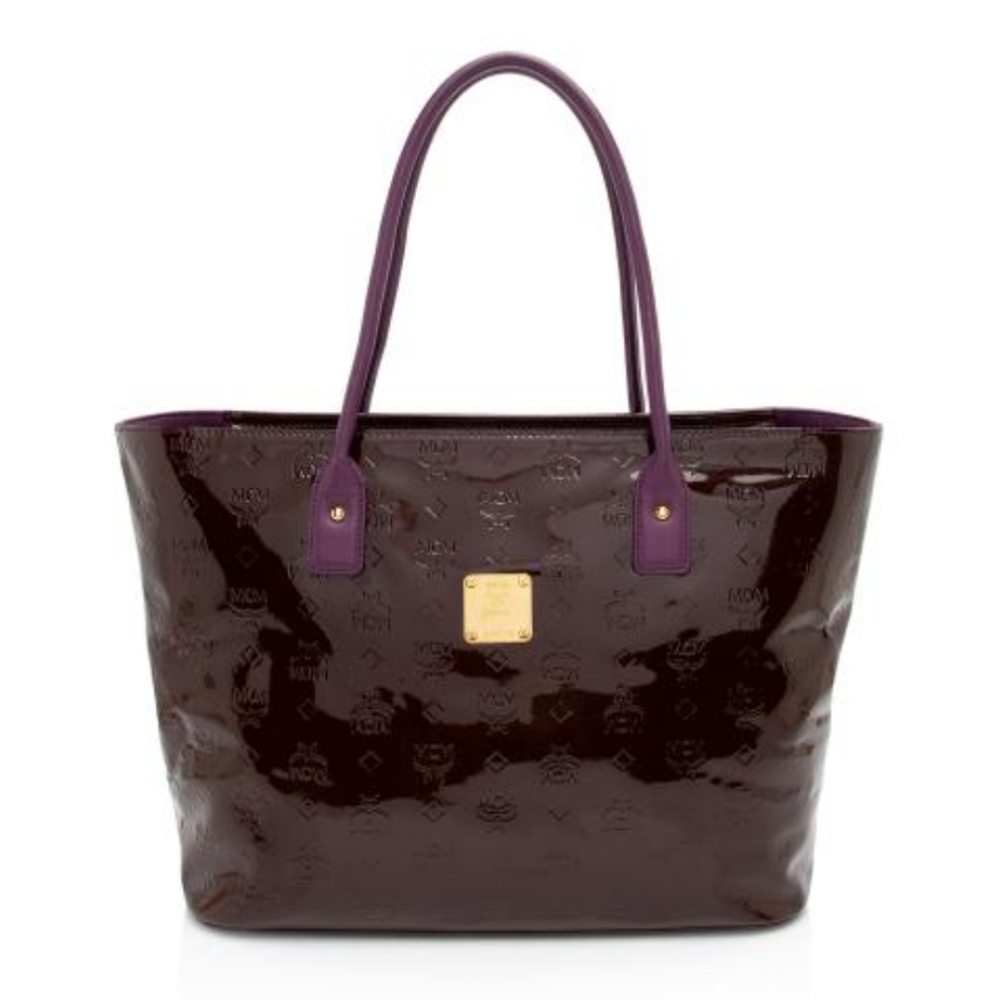 ✨️💜 MCM LIMITED EDITION  PATENT LEATHER purple TOTE ✨️💜
